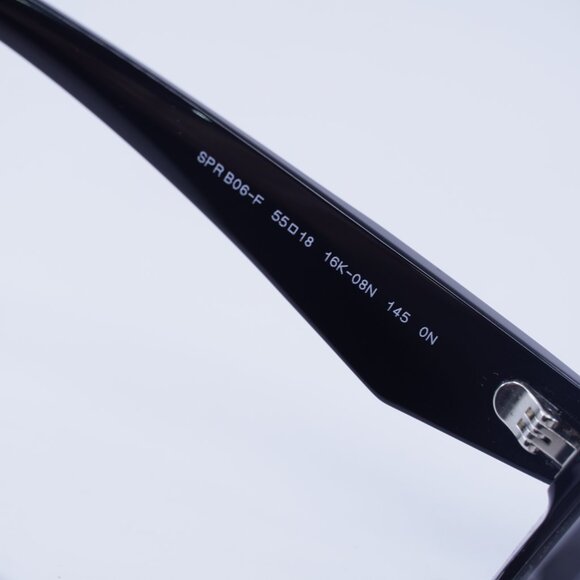 Prada PRB06SF 16K08N Sunglasses Black Rectangle Frame, Clear Lenses - Picture 6 of 10